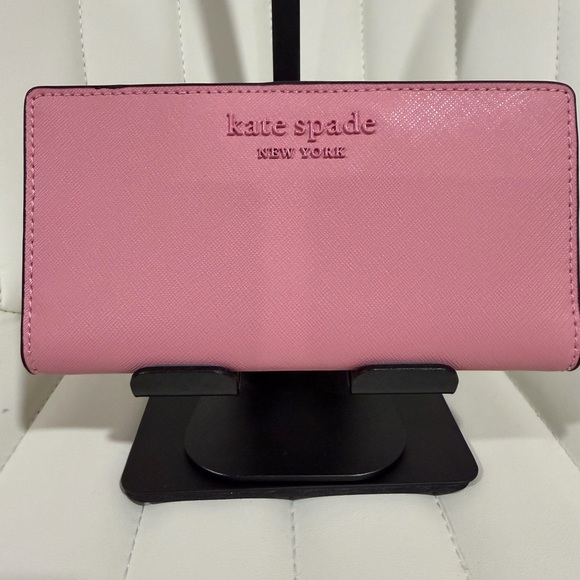 kate spade Handbags - kate spade Pink Bifold Saffiano Wallet